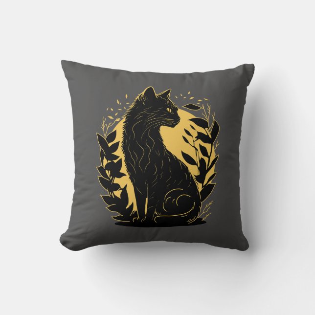Coussin Chat assis (Recto)