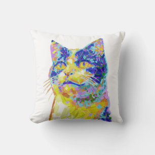 Coussin Chat au soleil