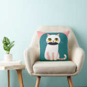 Coussin Chat aux couleurs vives et à l'expression joyeuse (Chaise)