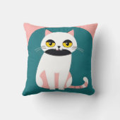 Coussin Chat aux couleurs vives et à l'expression joyeuse (Verso)