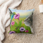 Coussin Chat avec colibri 591 (Couverture)