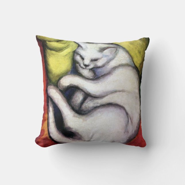 Coussin Chat blanc, Franz Marc (Recto)