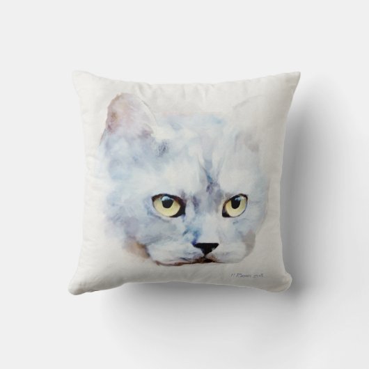 Coussin Chat bleu russe (Verso)