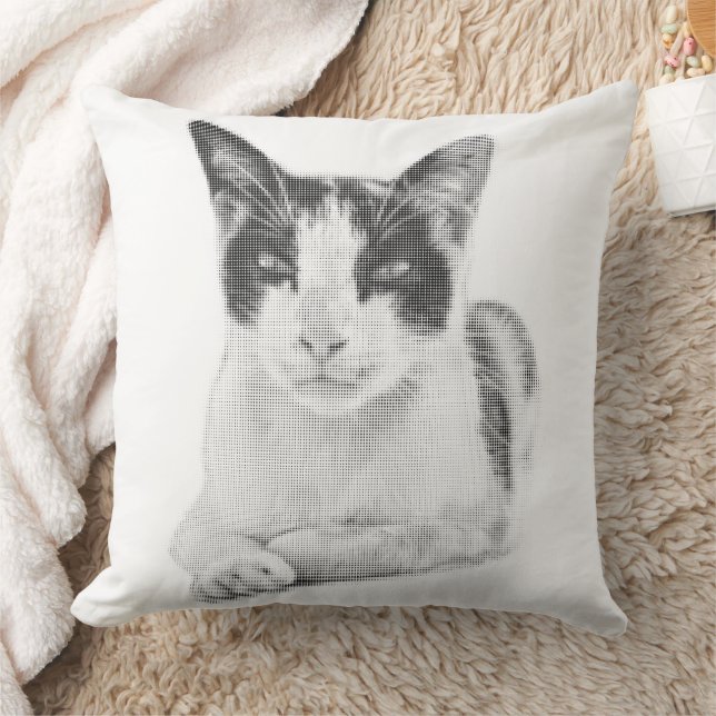 Coussin Chat calico rétro demi-teinte (Couverture)