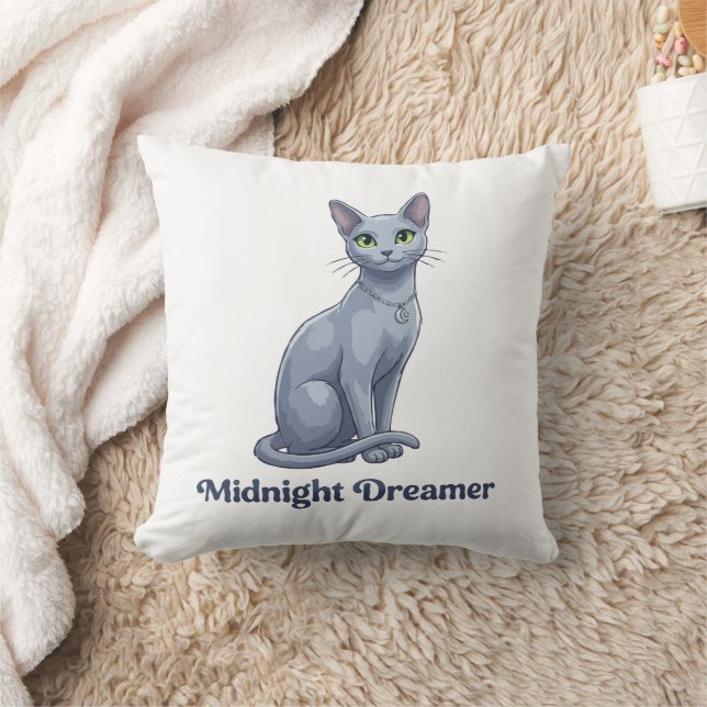 Coussin Chat céleste rêveur de minuit (Couverture)