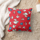 Coussin Chat Chapeauté | Motif Poisson Rouge (Couverture)