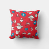 Coussin Chat Chapeauté | Motif Poisson Rouge (Recto)