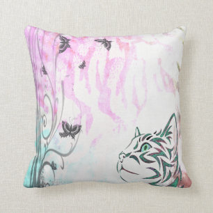 Coussin Chat coloré