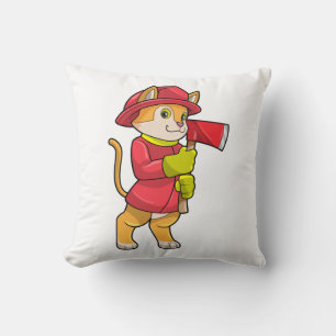Coussin Chat comme pompier avec Ax