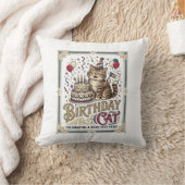 Coussin Chat d'anniversaire Chat d'anniversaire Âge Art ve (Couverture)