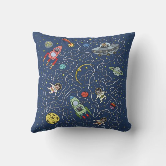 Coussin Chat dans l'espace (Verso)