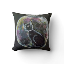 Chat dans l'oreiller à lancer de lune