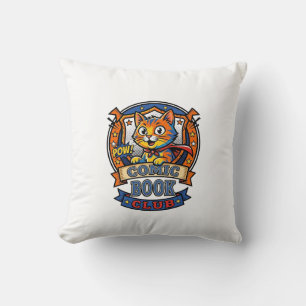 Coussin Chat de bande dessinée Idée de cadeau pour maman -