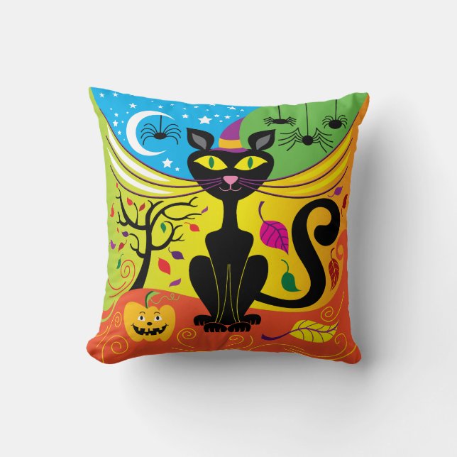 Coussin Chat de brise effrayant (Recto)