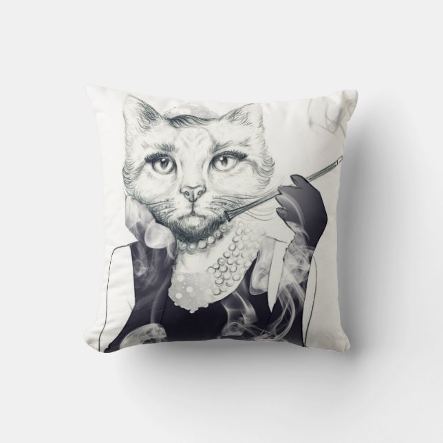 Coussin Chat de charme (Recto)
