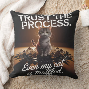Coussin Chat de confiance pour l'humour de bureau