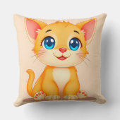 Coussin Chat de dessin animé adorable (Verso)