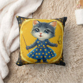 Coussin Chat de dessin animé mignon (Couverture)