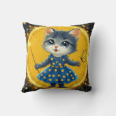 Coussin Chat de dessin animé mignon (Verso)