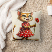 Coussin Chat de dessin animé mignon (Couverture)