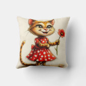Coussin Chat de dessin animé mignon (Verso)