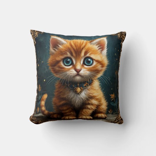 Coussin Chat de dessin animé mignon (Recto)