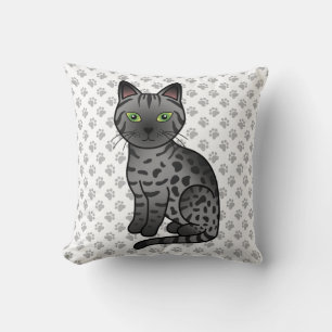 Coussin Chat de dessin animé mignon Egyptian Mau & pattes