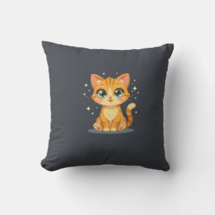 Coussin **Chat de dessin animé mignon – Illustration adora