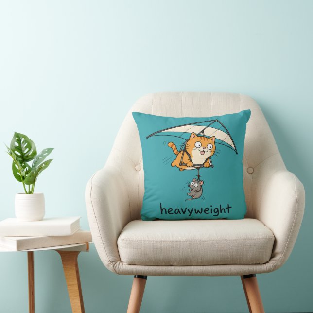 Coussin Chat de dessin animé mignon Pun Design (Chaise)