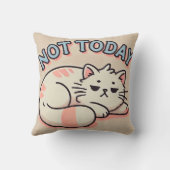 Coussin Chat de dessin animé paresseux (Verso)