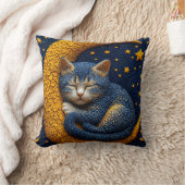 Coussin Chat de dessin animé sur la lune (Couverture)