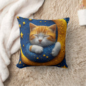 Coussin Chat de dessin animé sur la lune (Couverture)