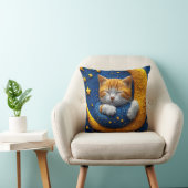 Coussin Chat de dessin animé sur la lune (Chaise)