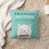 Coussin Chat de fantaisie avec la stat de naissance de (Couverture)