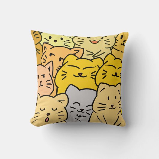 Coussin Chat de foule (Recto)