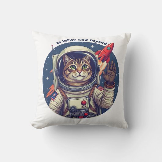 Coussin Chat de l'espace (Recto)