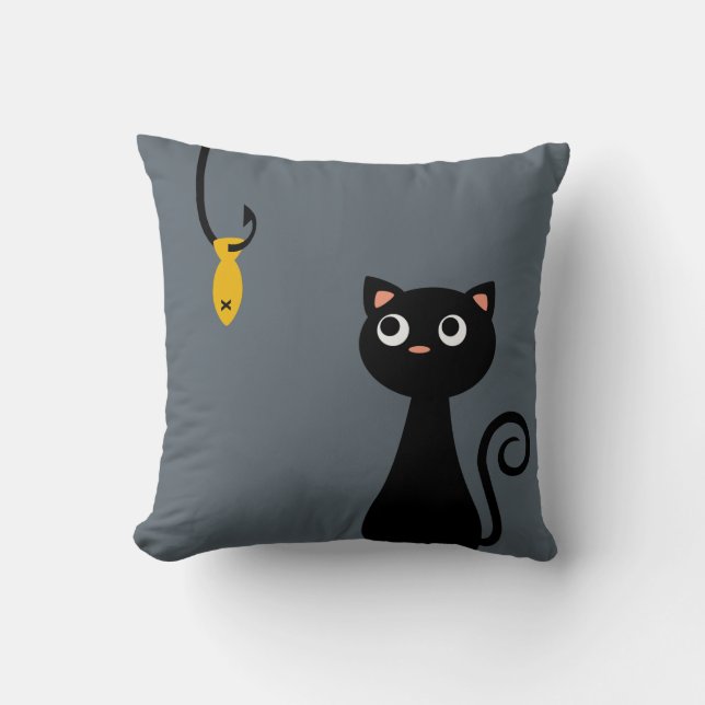 Coussin Chat de pêche (Recto)