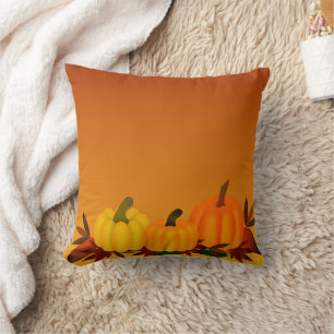 Coussin Chat de pumpkin d'Halloween heureux et amusant