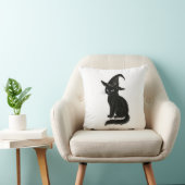 Coussin Chat de sorcière – Illustration d'Halloween à l'en (Chaise)