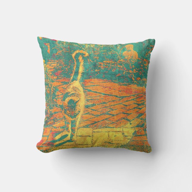 Coussin chat de zen (Recto)