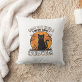 Coussin Chat d'Halloween Meow-Some Dessin de Gravure Vinta (Couverture)