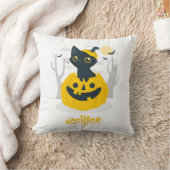 Coussin Chat d'Halloween mignonne se levant de chauves-sou (Couverture)
