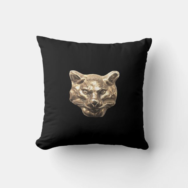Coussin Chat doré (Recto)
