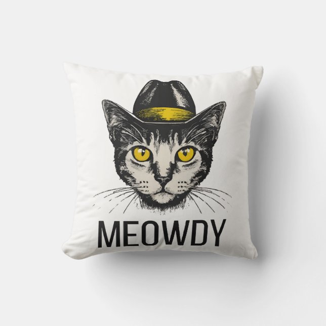 Coussin Chat Drôle de Miaou (Recto)