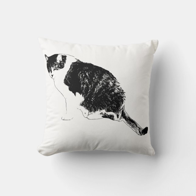 Coussin Chat élégant : le contour élève les intérieurs de  (Recto)