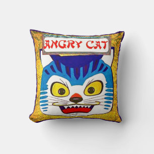 Coussin Chat en colère