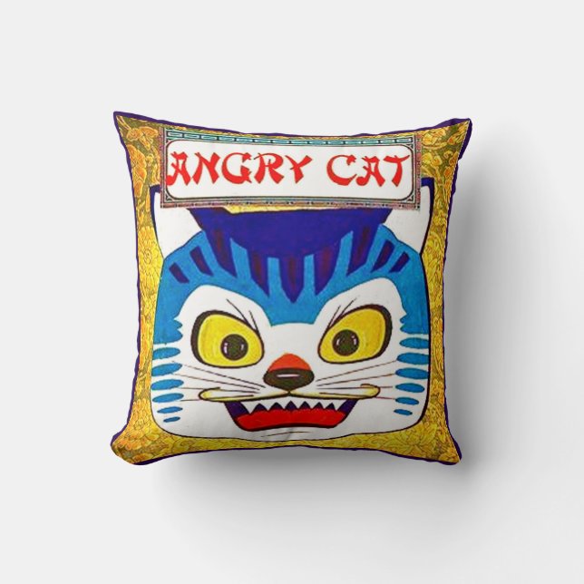 Coussin Chat en colère (Recto)