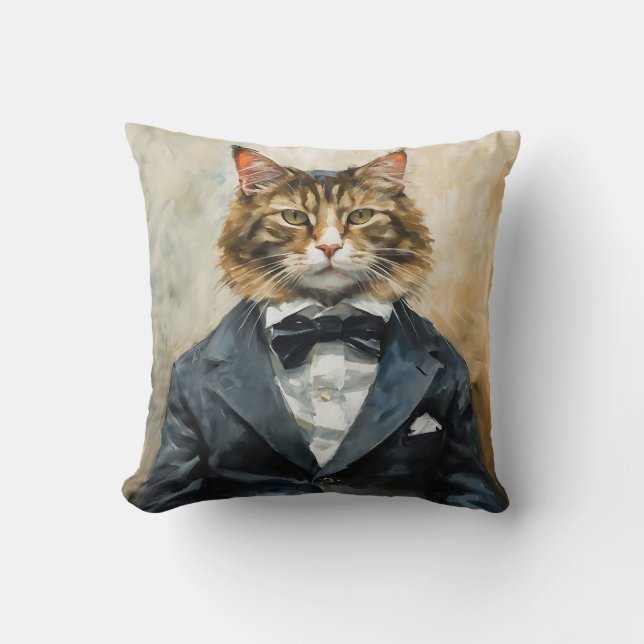 Coussin Chat en costume (Recto)