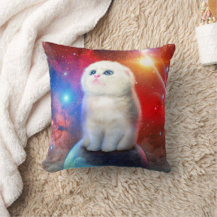 Coussin Chat en train de pleurer dans l'espace