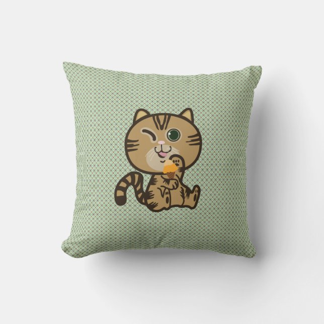 Coussin chat et glace (Recto)